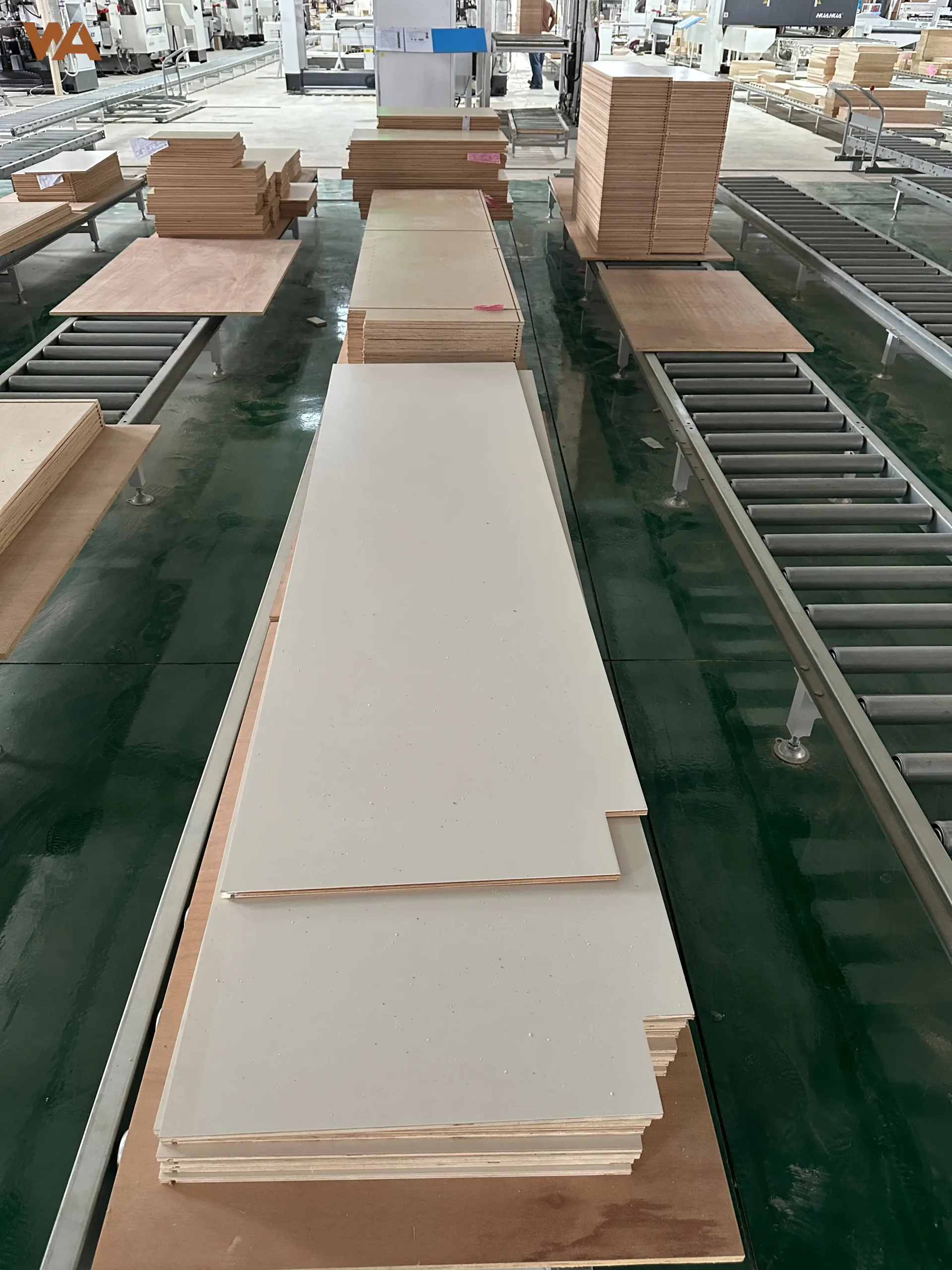 Blog 1 Precision CNC-cut birch-faced eucalyptus core plywood components stacked for high-end US cabinet carcass assembly